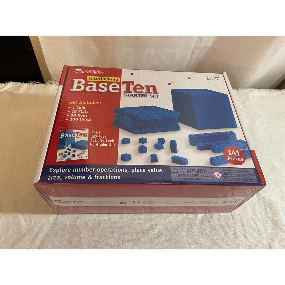 LEARNING RESOURCES (INTERLOCKING BASE TEN STARTER SET - GRADES 1 - 6) - New